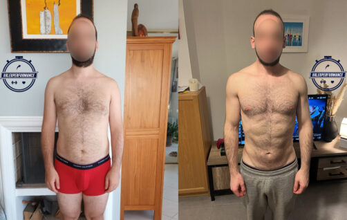 Transformation physique de Mohanad par Mathieu coach sportif à Toulouse et son application de suivi à distance